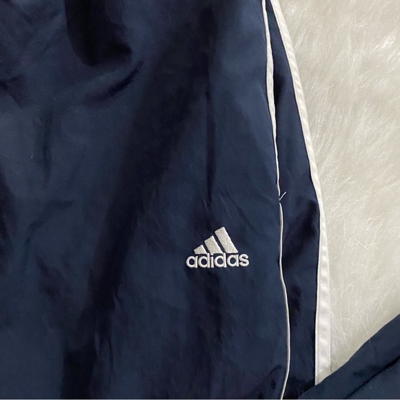 Adidas Pants Women’s Size Small Blue Draw String Zip Pant Leg Polyester - Picture 3 of 16